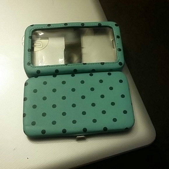 Brand new teal hard phone case/wallet - Picture 2 of 3